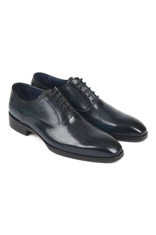 Paul Parkman Men's Navy Leather Plain Toe Oxfords 5523-NVY (PM6137)