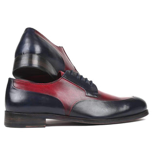 Paul Parkman Men's Navy and Burgundy Calf-Skin Leather Derby Oxfords 993-BDNV (PM6127)-AmbrogioShoes