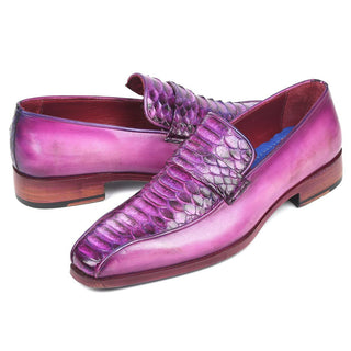 Paul Parkman Men's Pink & Fuchsia Genuine Snake Skin and Calf-Skin Leather Loafers 29K63 (PM6147)-AmbrogioShoes