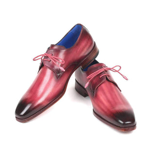 Paul Parkman Men's Pink and Purple Calf-Skin Leather Derby Oxfords 326-PNP (PM6129)-AmbrogioShoes