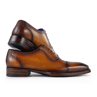 Paul Parkman Men's Shoes Calf-Skin Leather Cap-Toe Oxfords (PM6436)-AmbrogioShoes