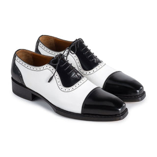 Paul Parkman Men's Shoes Calf-Skin Leather Cap-Toe Oxfords (PM6436)-AmbrogioShoes