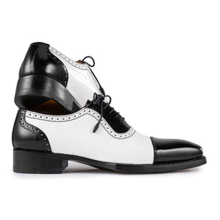 Paul Parkman Men's Shoes Calf-Skin Leather Cap-Toe Oxfords (PM6436)-AmbrogioShoes