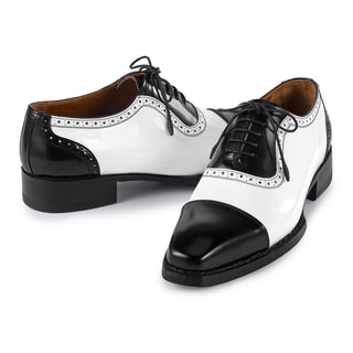 Paul Parkman Men's Shoes Calf-Skin Leather Cap-Toe Oxfords (PM6436)-AmbrogioShoes