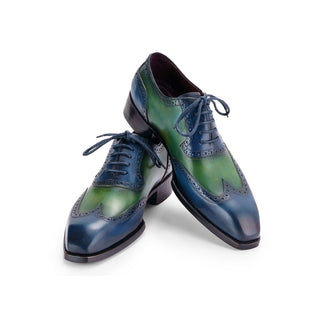 Paul Parkman Men's Shoes Calf-Skin Leather Goodyear Welted Wingtip Oxfords (PM6450)-AmbrogioShoes