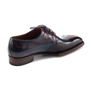 Paul Parkman Men's Shoes Hand-Painted Leather Goodyear Welted Wingtip Oxfords (PM6445)-AmbrogioShoes
