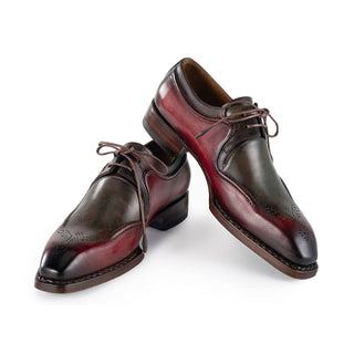 Paul Parkman Men's Shoes Hand-Welted Calf-Skin Leather Derby (PM6438)-AmbrogioShoes