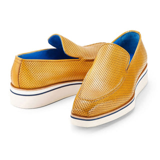 Paul Parkman Men's Shoes Perforated Calf-Skin Leather Smart Loafers (PM6433)-AmbrogioShoes