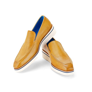 Paul Parkman Men's Shoes Perforated Calf-Skin Leather Smart Loafers (PM6433)-AmbrogioShoes