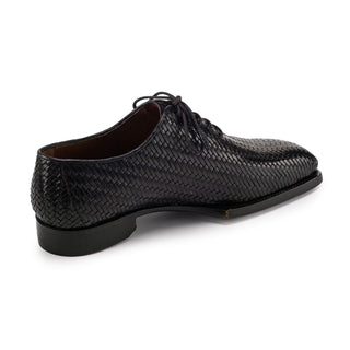 Paul Parkman Men's Shoes Woven Leather Oxfords (PM6453)-AmbrogioShoes