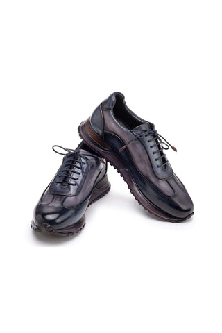 Paul Parkman Patina Leather Casual Sneakers (PM6444)