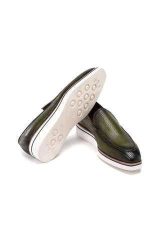 Paul Parkman Perforated Calf-Skin Leather Smart Loafers (PM6433)