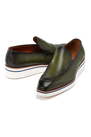 Paul Parkman Perforated Calf-Skin Leather Smart Loafers (PM6433)