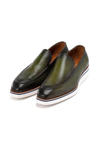 Paul Parkman Perforated Leather Smart Loafer