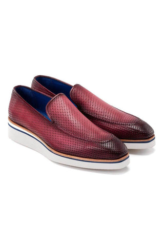 Paul Parkman Perforated Leather Smart Loafer