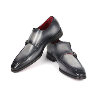 Paul Parkman SW53 Men's Shoes Calf-Skin Leather Monk-Straps (PM6313)-AmbrogioShoes