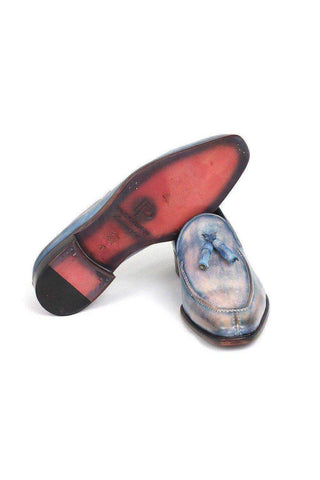 Paul Parkman Tassel Lila Hand-Painted Loafers (PM5456)