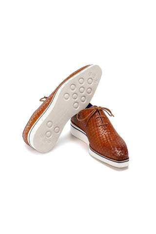 Paul Parkman Woven Calf-Skin Leather Casual Oxford (PM6467)