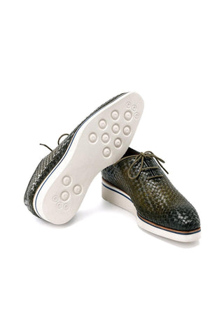 Paul Parkman Woven Calf-Skin Leather Casual Oxford (PM6467)