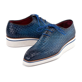 Paul Parkman Woven Calf-Skin Leather Casual Oxford (PM6467)-AmbrogioShoes