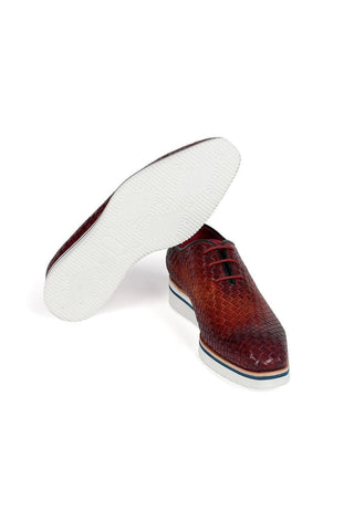 Paul Parkman Woven Calf-Skin Leather Casual Oxford (PM6467)