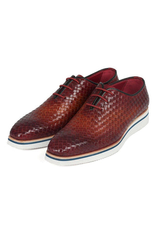 Paul Parkman Woven Calf-Skin Leather Casual Oxford (PM6467)
