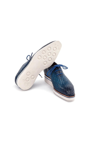 Paul Parkman Woven Calf-Skin Leather Casual Oxford (PM6467)