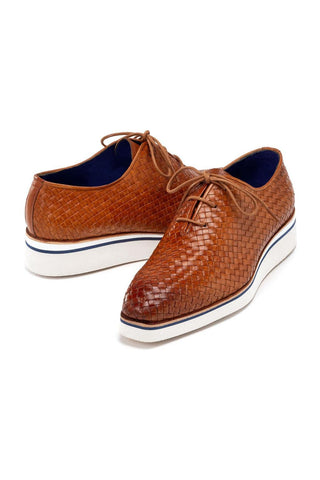 Paul Parkman Woven Calf-Skin Leather Casual Oxford (PM6467)