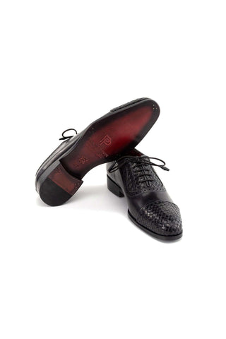 Paul Parkman Woven & Leather Cap-Toe Oxford (PM6468)