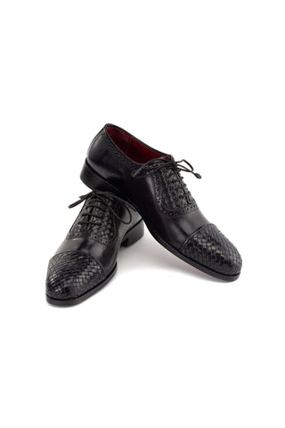Paul Parkman Woven & Leather Cap-Toe Oxford (PM6468)