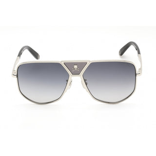 Philipp Plein SPP009V Sunglasses SHINY FULL PALLADIUM/Grey Gradient-AmbrogioShoes
