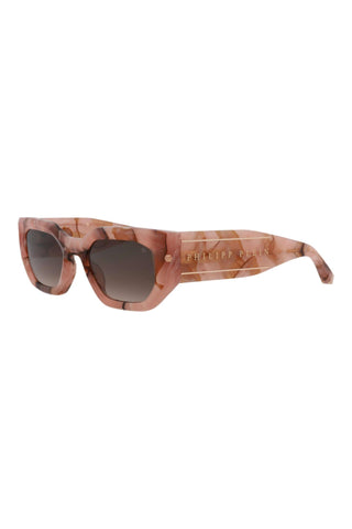 Philipp Plein SPP066M Opal Fuchsia Marbled Pink Sunglasses