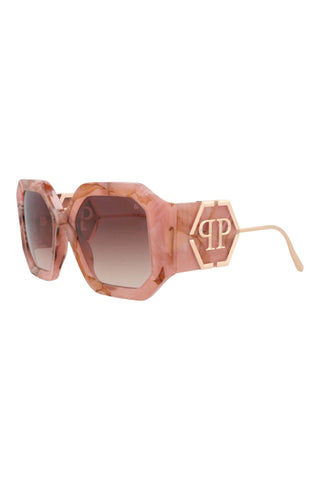 Philipp Plein SPP067 OPAL FUCHSIA MARBLED PINK Sunglasses