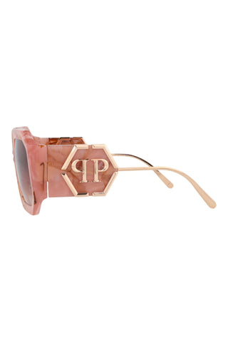 Philipp Plein SPP067 OPAL FUCHSIA MARBLED PINK Sunglasses