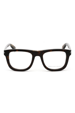 Philipp Plein VPP023V Eyeglasses SHINY DARK HAVANA / Clear demo lens