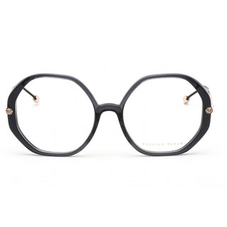 Philipp Plein VPP053S Eyeglasses SHINY TRANSPARENT DARK GREY / clear demo lens-AmbrogioShoes