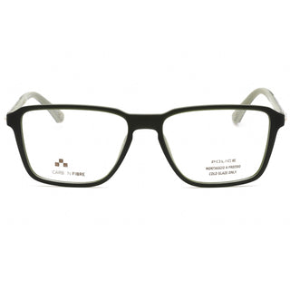 Police VPLF05M Eyeglasses Semi Matte Dark Green / Clear Lens-AmbrogioShoes