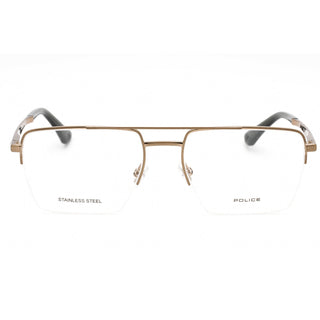 Police VPLG71M Eyeglasses Shiny Glossed Bronze / Clear demo lens-AmbrogioShoes