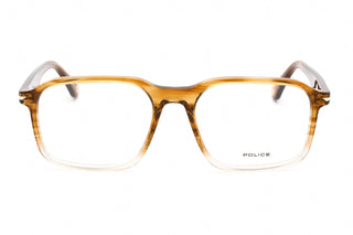 Police VPLG74M Eyeglasses Brown Gradient Grey / Clear Lens-AmbrogioShoes