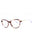 0P82 - PURPLE STREAKED BROWN/clear demo lens