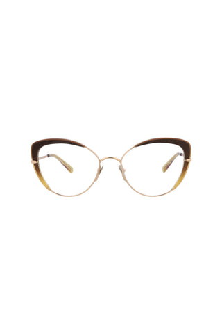 Pomellato PM0125O Pink Gold/Transparent Brown Eyeglasses
