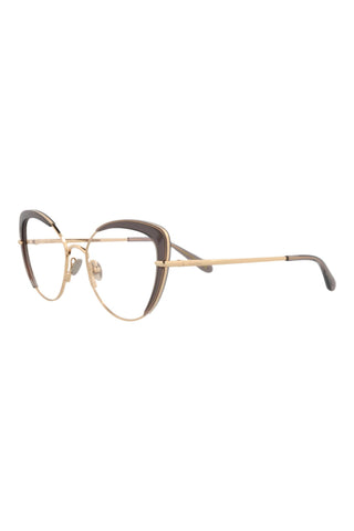 Pomellato PM0125O Pink Gold/Transparent Grey Eyeglasses