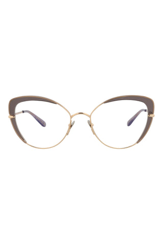 Pomellato PM0125O Pink Gold/Transparent Grey Eyeglasses