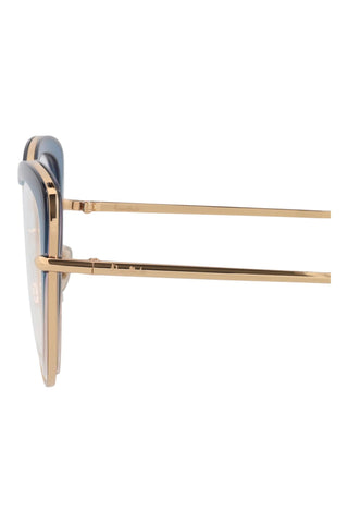 Pomellato PM0125O Pink Gold/Transparent Light Blue Eyeglasses