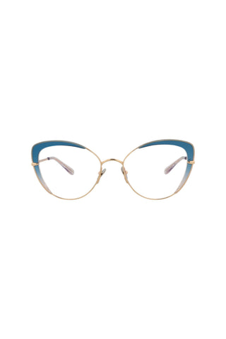 Pomellato PM0125O Pink Gold/Transparent Light Blue Eyeglasses