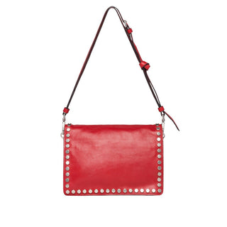 Prada 1BD082-PEO Etiquette Women's Fucoco Red Glace Calf-Skin Leather Shoulder Bag (PR1011)-AmbrogioShoes