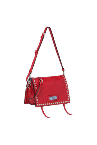 Prada 1BD082-PEO Etiquette Women's Fucoco Red Glace Leather Shoulder Bag (PR1011)