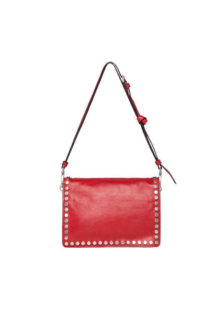 Prada 1BD082-PEO Etiquette Women's Fucoco Red Glace Leather Shoulder Bag (PR1011)