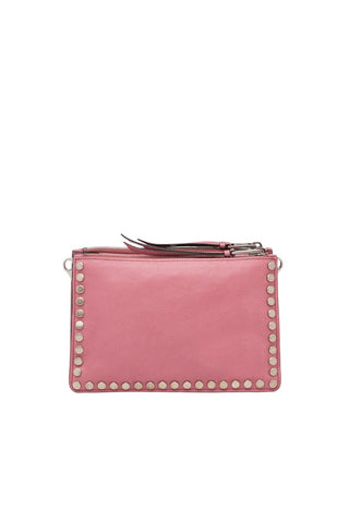 Prada 1BH077-PEO Etiquette Women's Lotus Pink Glace Leather Shoulder Bag (PR1009)