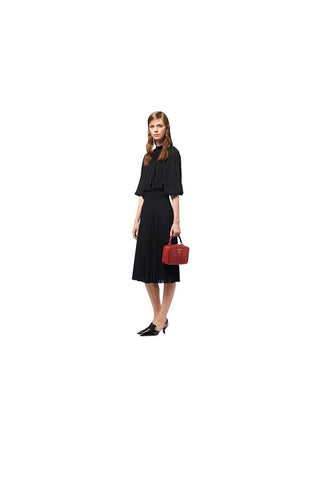 Prada 1BH118-2D91 Women's Black Diagramme Quilted Leather Shoulder Bag (PR1005)